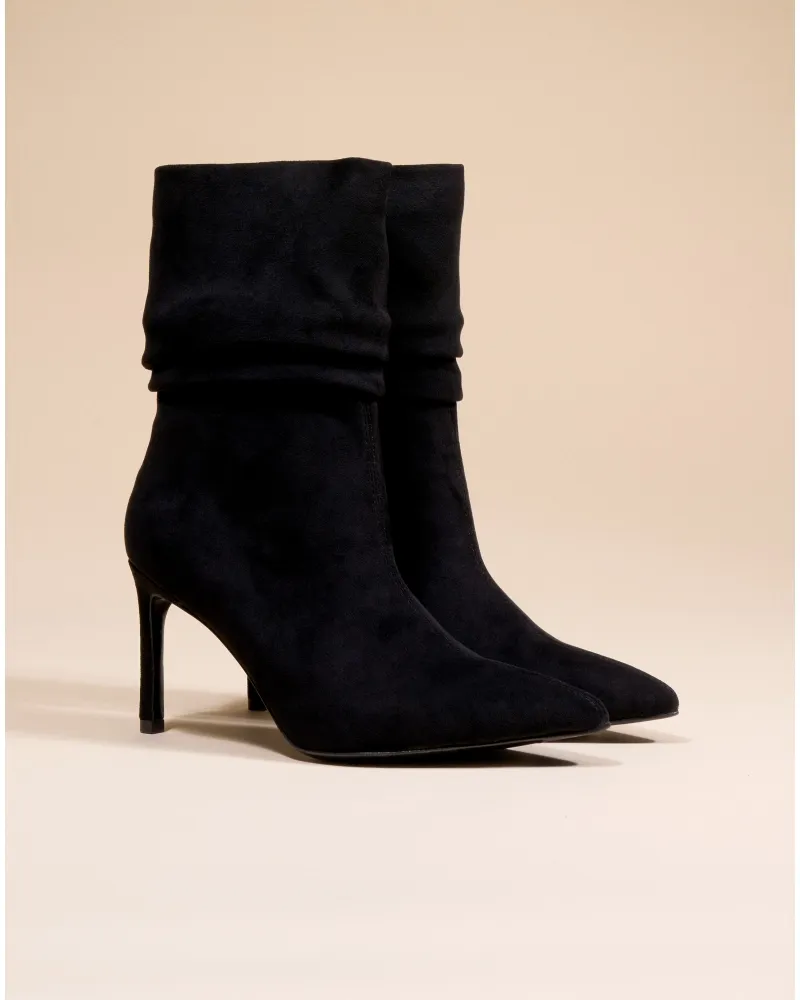 BOTTINES A TALON ET BOUT POINTU ZAHA BLACK