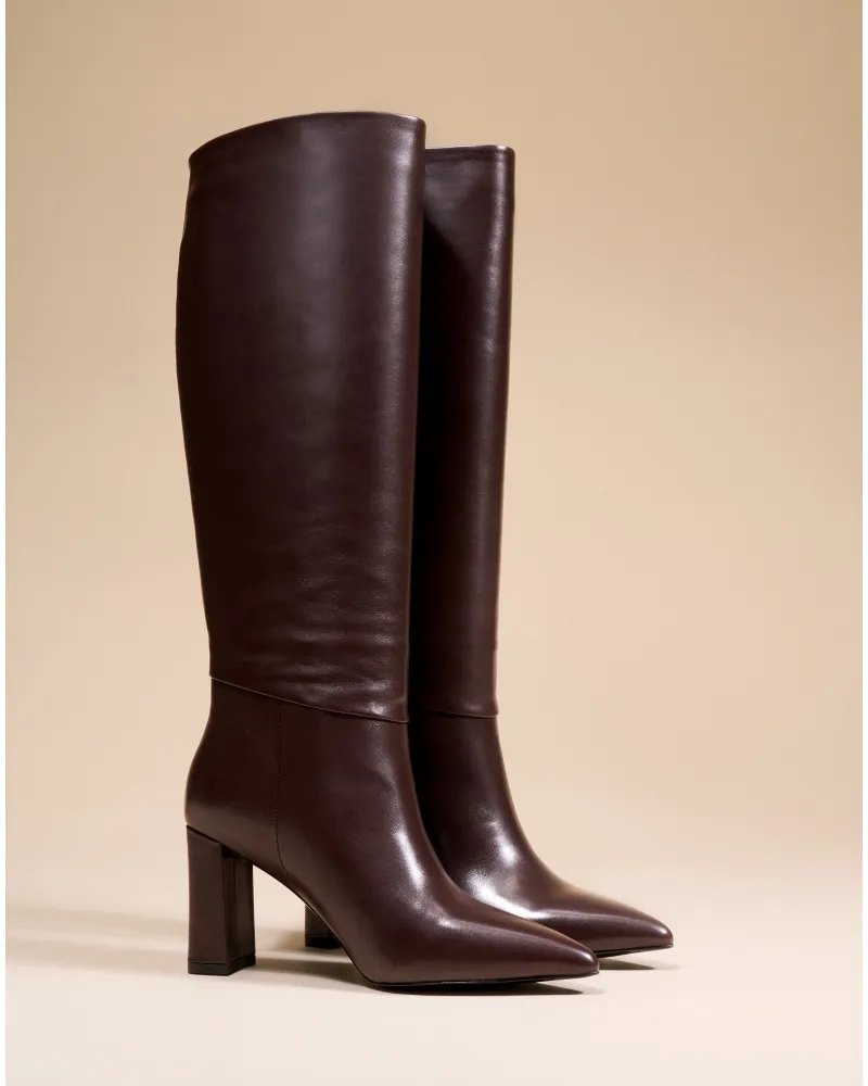 BOTTES CHOCOLAT A TALON LARGE TRACEY CHOCOLATE