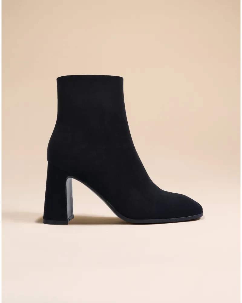 HIGH BOOTS WITH SQUARE TOES IN MAT LEATHER KRUGER HIGH BLACK MAT