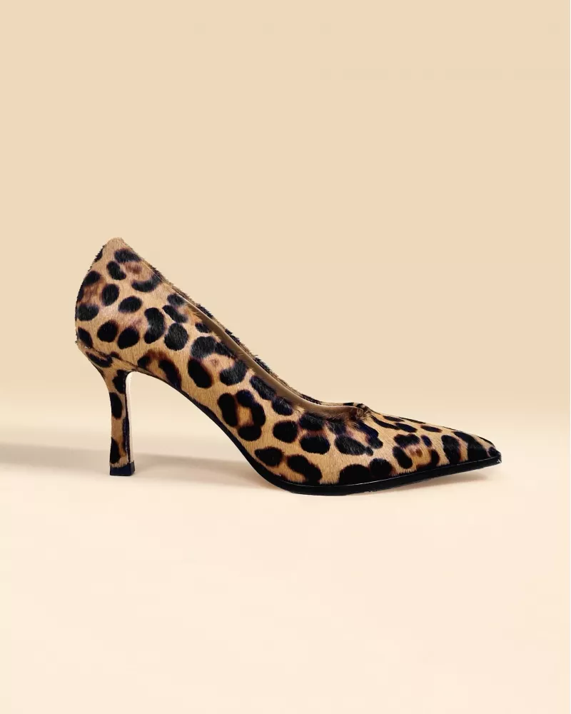 Escarpin à bout pointu et imprimé léopard Judy Leopard