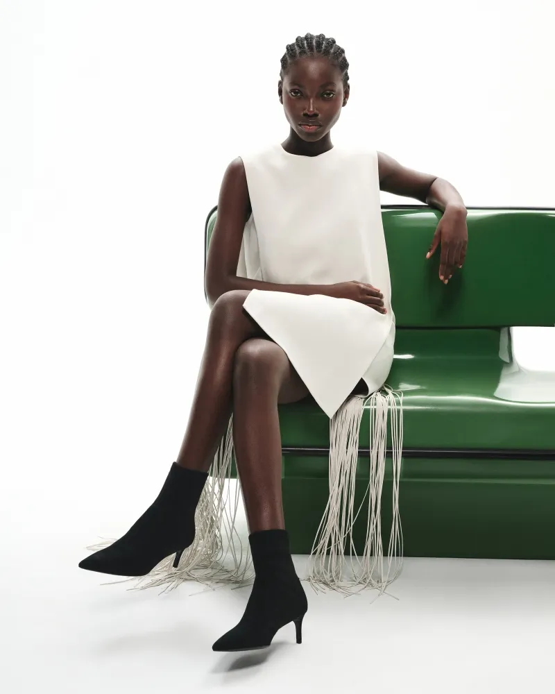 Bottines à talon et bout pointu Ophelia Low Black