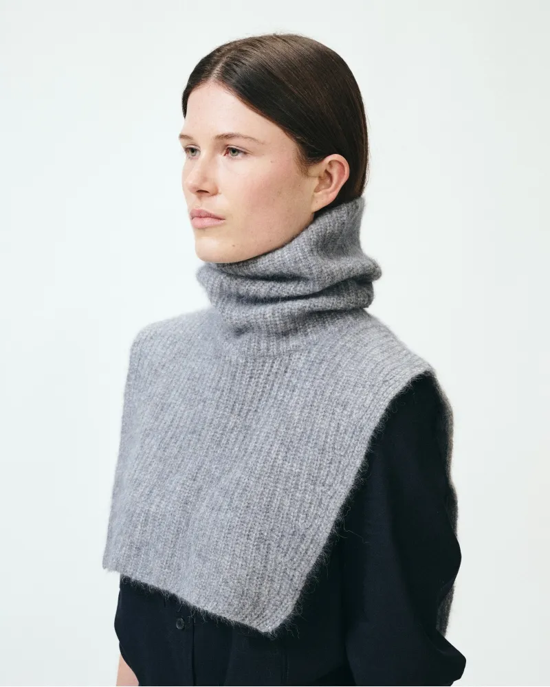 COL AMOVIBLE EN MAILLE DE RACCOON CASPER GREY