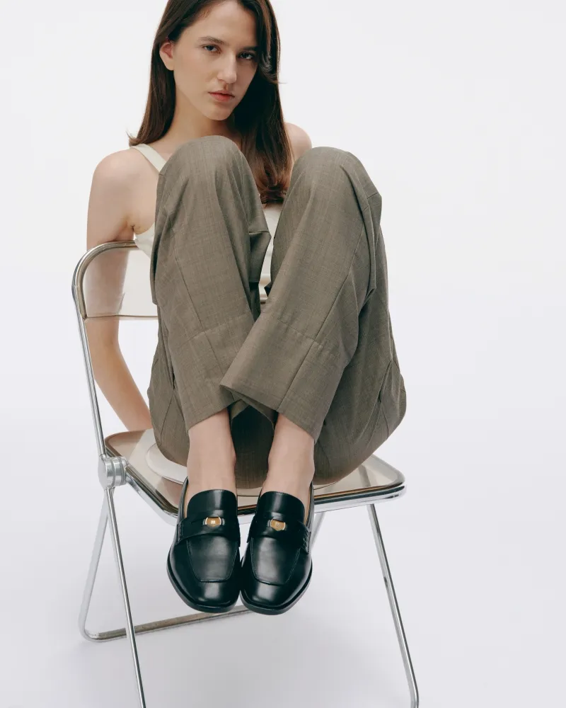 Black Loafers Luciano Penny Black