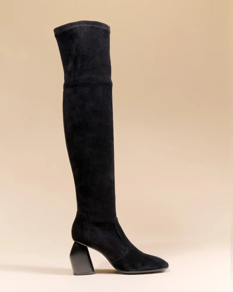 High heel thigh boots Gae High Black