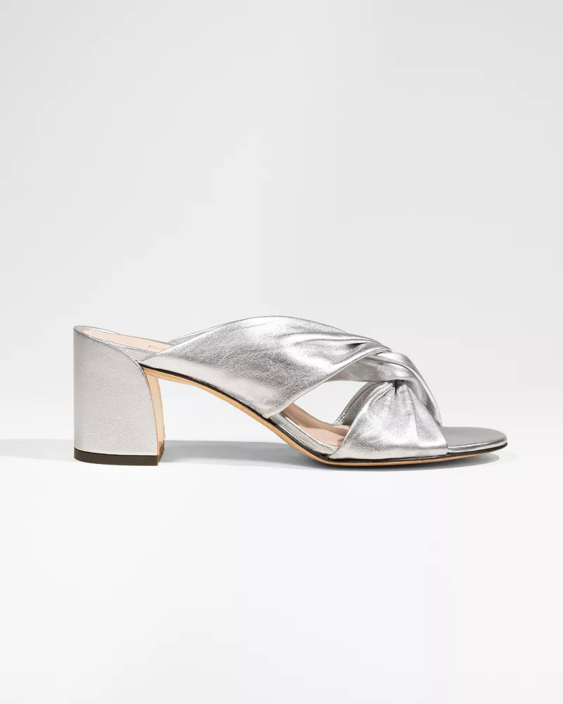 Daria Silver Mules