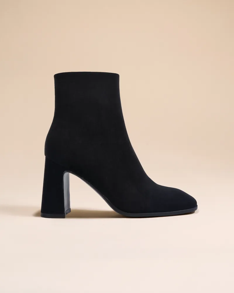 HIGH BOOTS WITH SQUARE TOES IN MAT LEATHER KRUGER HIGH BLACK MAT