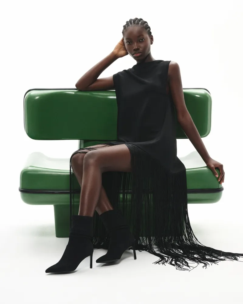 HIGH HEELED BOOTS WITH POINTED TOES ZAHA BLACK