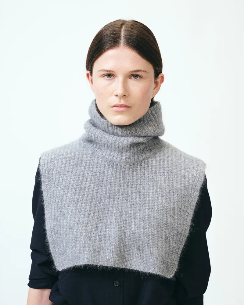 REMOVABLE RACCOON MESH COLLAR CASPER GREY