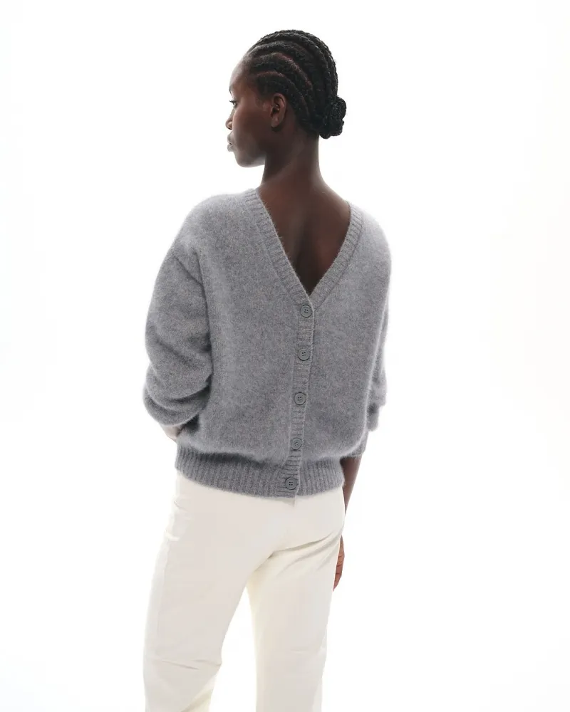 RACCOON KNIT CARDIGAN CARMI GREY