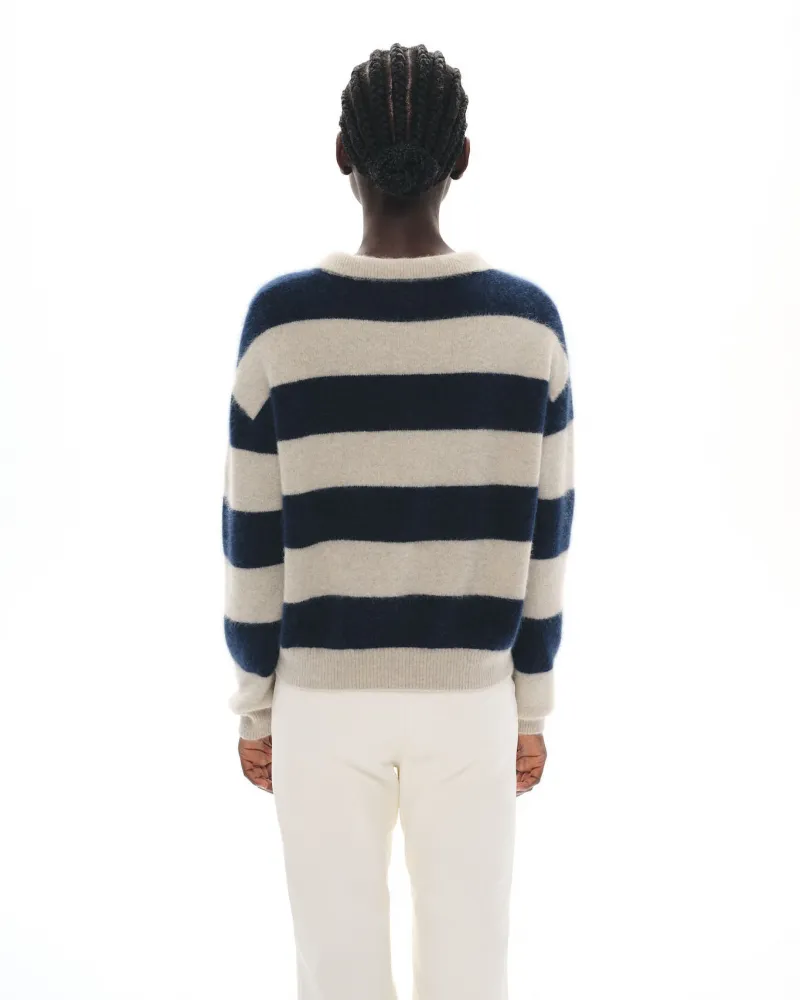 RACCOON KNIT POLO SHIRT ROBIN GREY NAVY