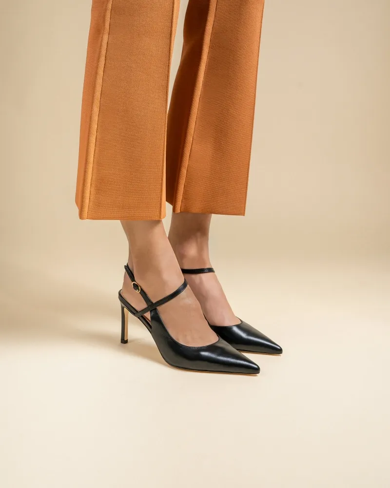 Emy Black Pointy Stilettos