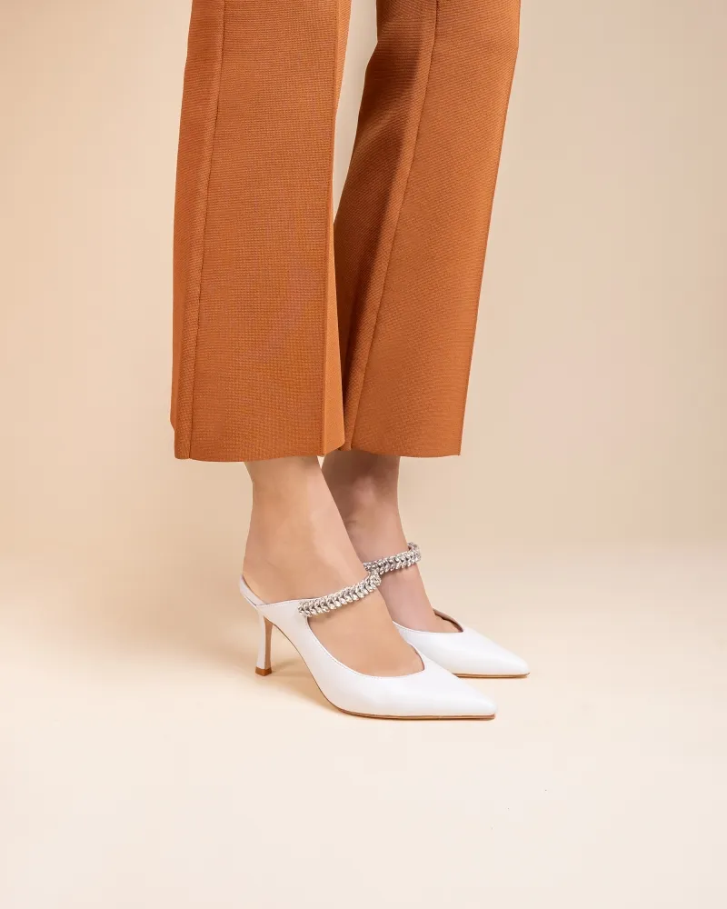 Harper White Leather