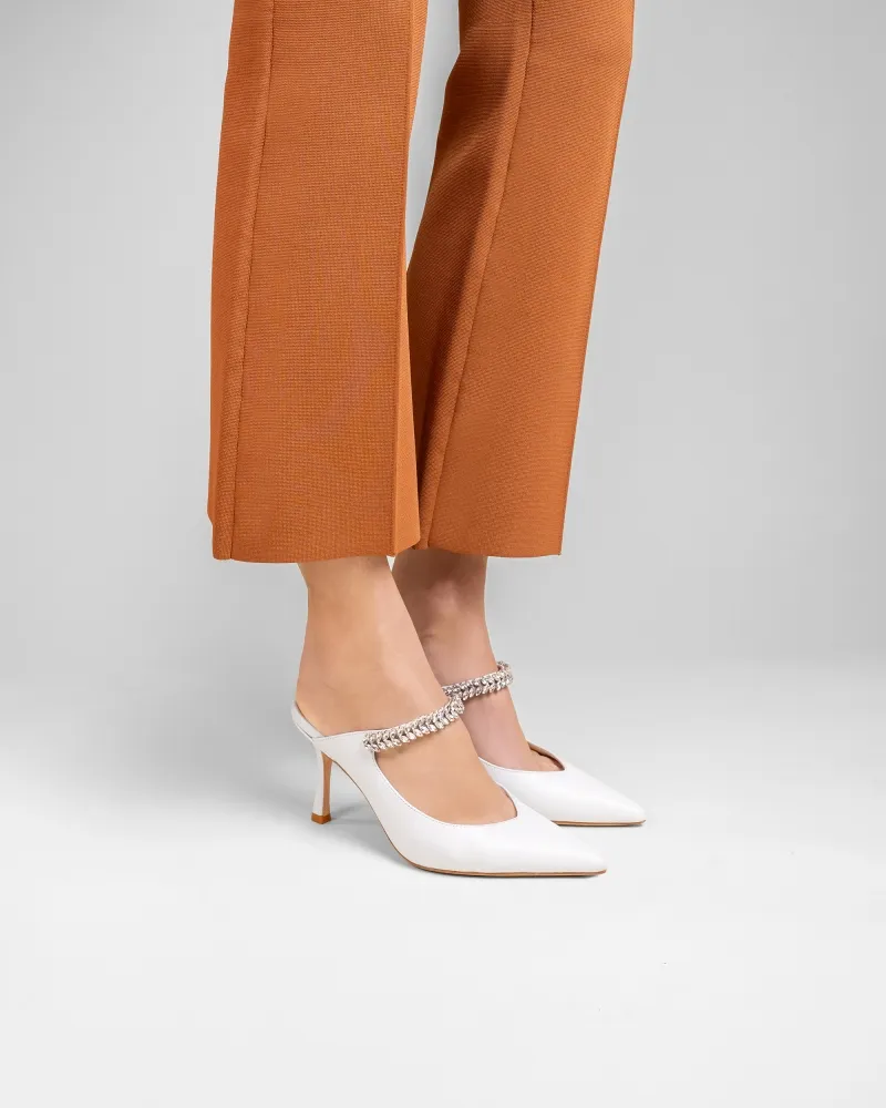 Harper White Leather