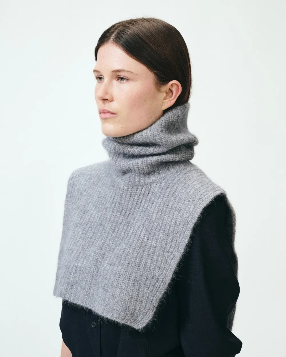 COL AMOVIBLE EN MAILLE DE RACCOON CASPER GREY