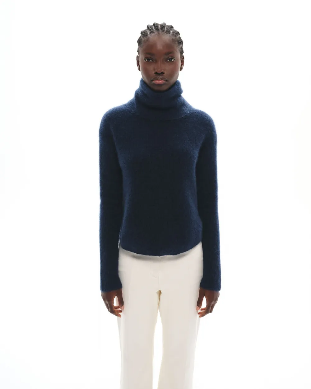 PULL COL ROULE EN MAILLE DE RACCOON DANO NAVY