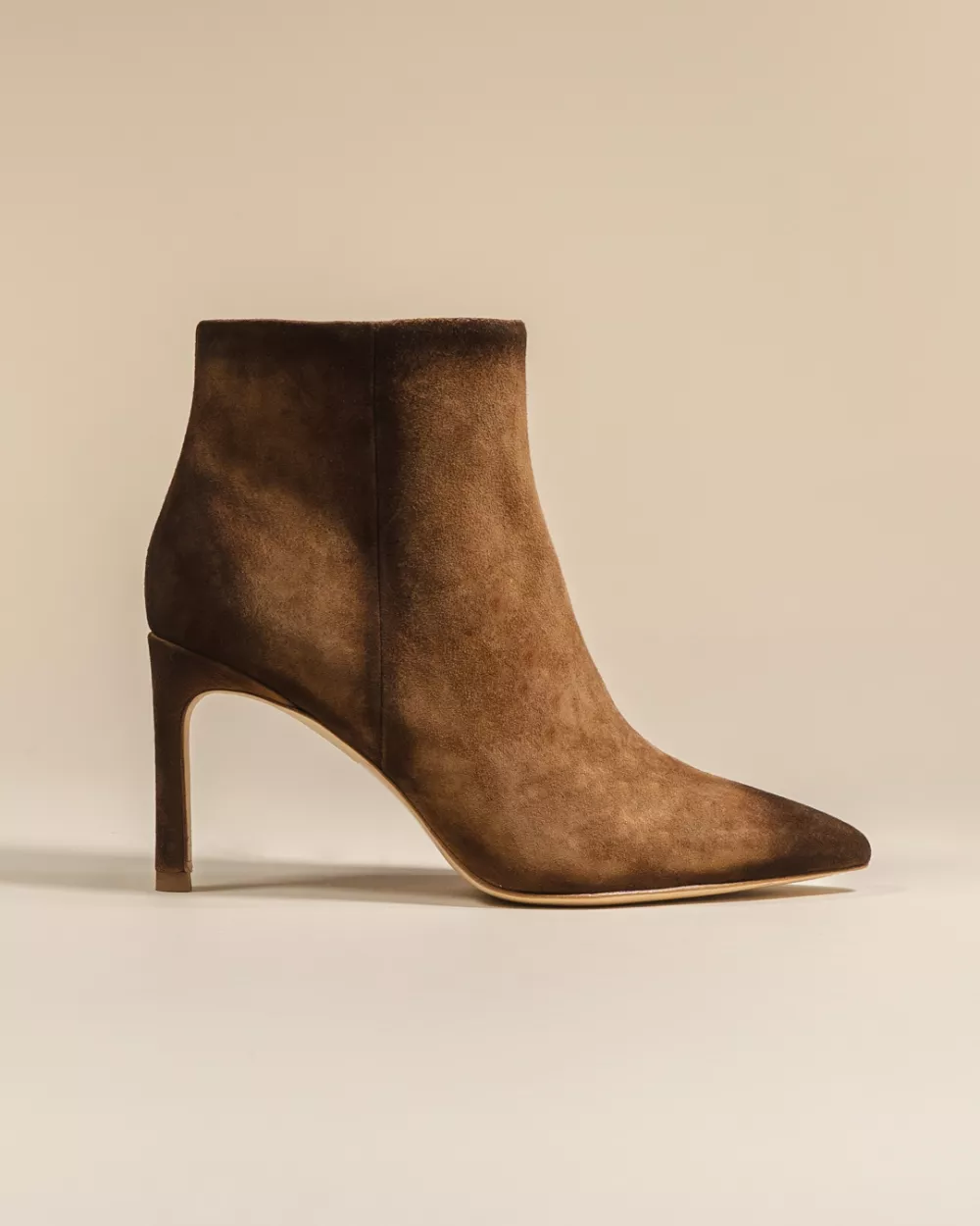 Noura Brown Suede Pointy Boot