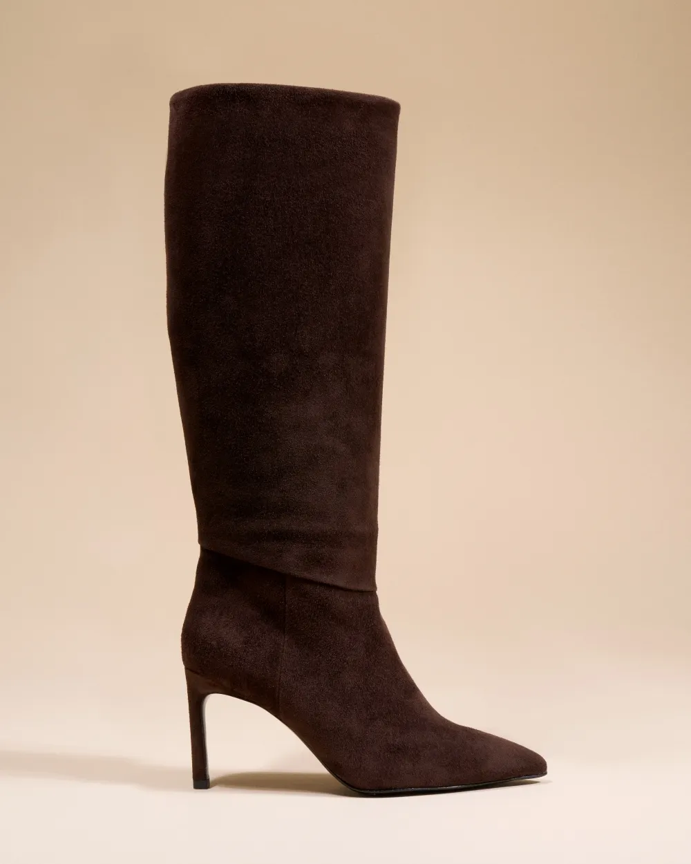 Boots with stiletto heel and pointed toe Coco Chocolate Suede