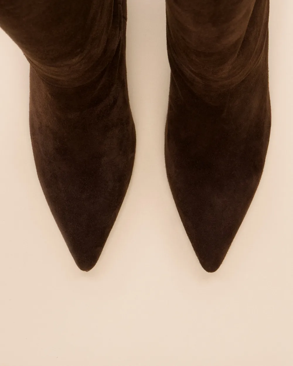 Boots with stiletto heel and pointed toe Coco Chocolate Suede