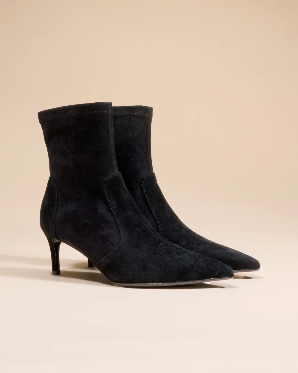 Pointed-toe heel boots Ophelia Low Black