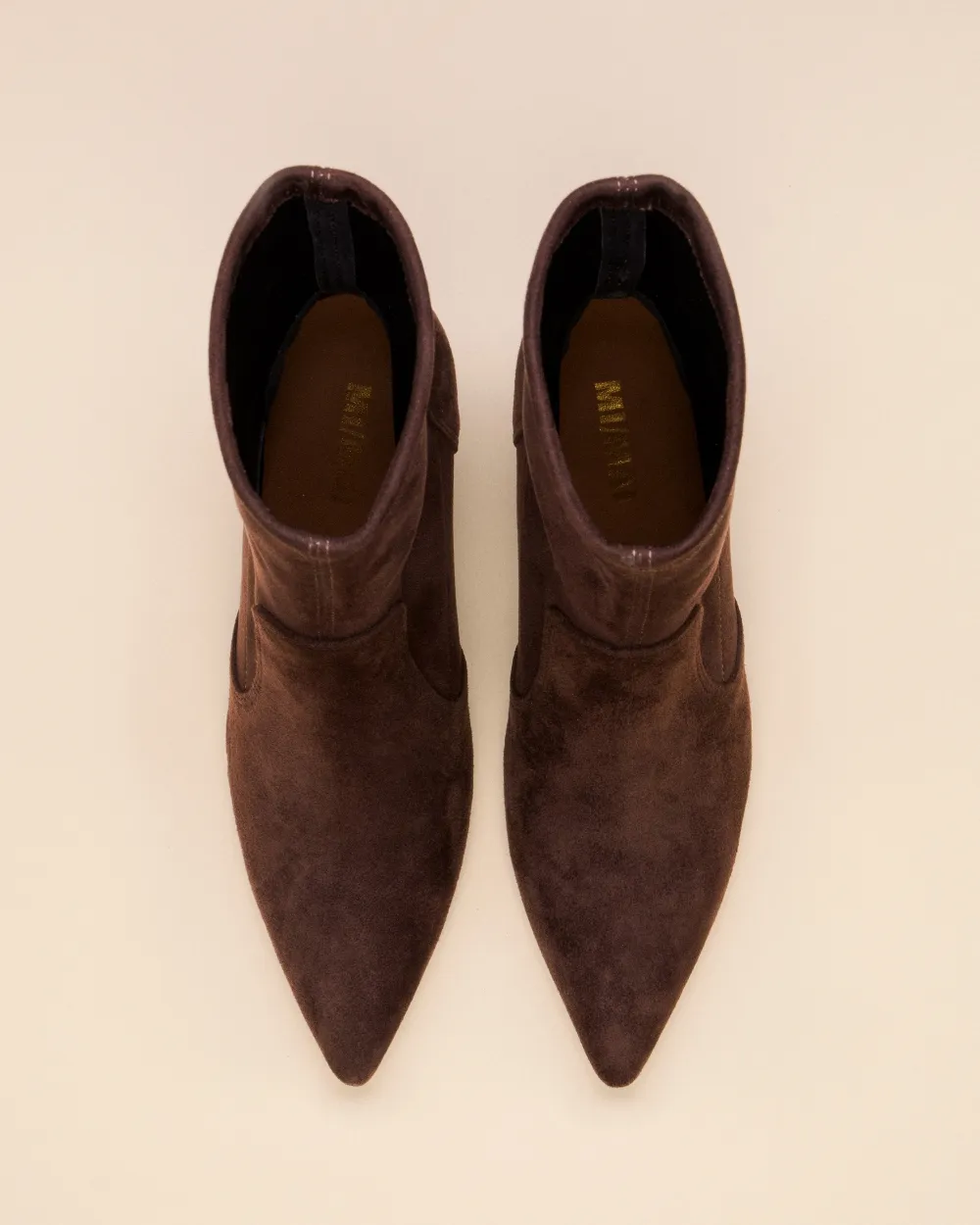 Pointed-toe heel boots Ophelia Chocolate
