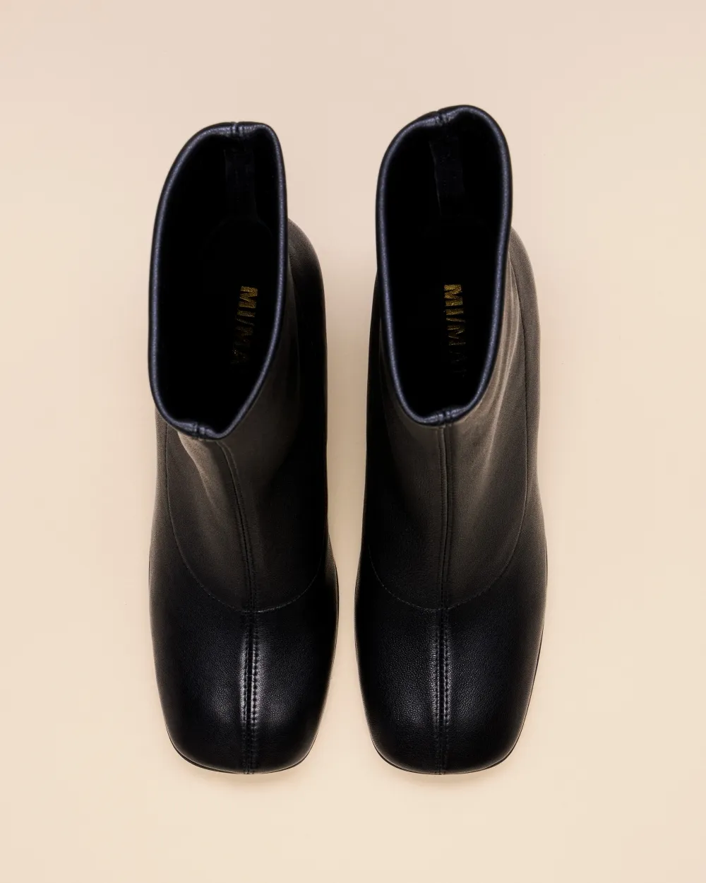 HIGH-HEELED BOOTS WITH SQUARE TOES RASMUS HIGH BLACK LAMB