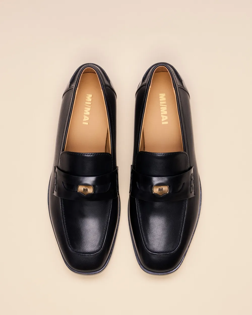 Black Loafers Luciano Penny Black