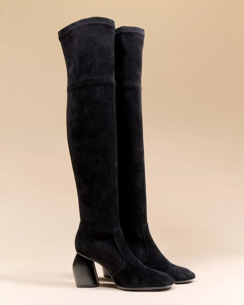 High heel thigh boots Gae High Black