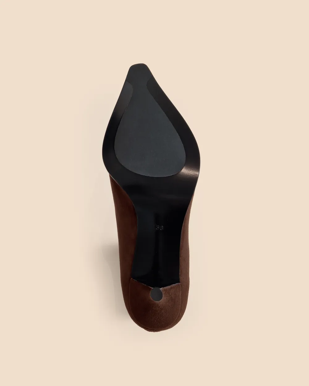 CHOCOLATE POINTED-TOE ANKLE BOOTS WITH STILETTO HEEL ANDO CHOCOLATE