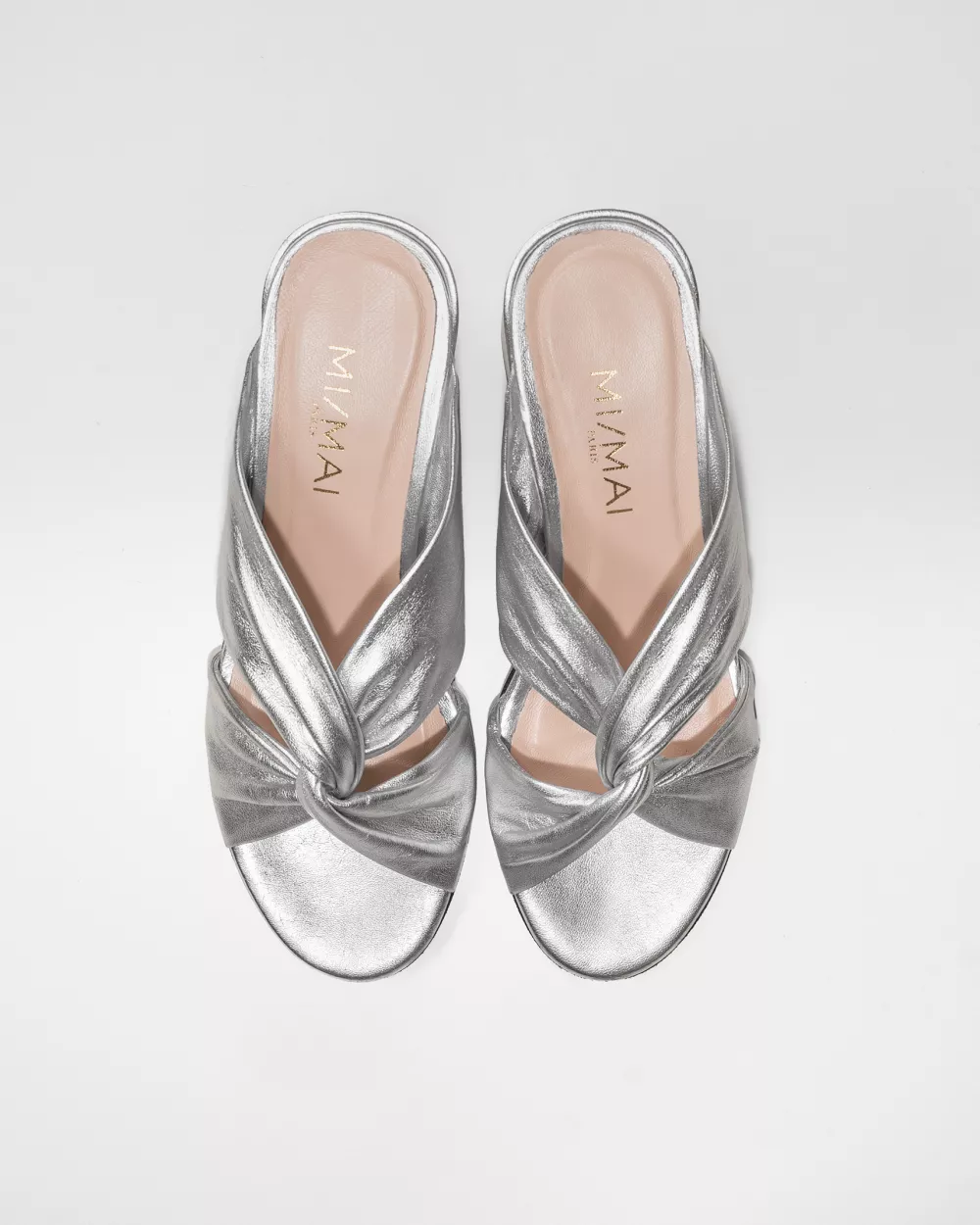 Daria Silver Mules