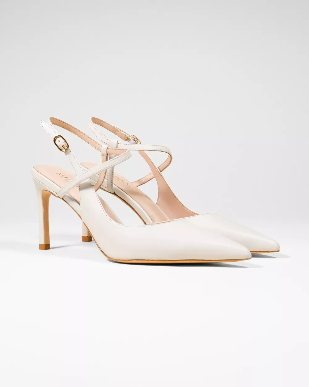 Emy White Pointy Stilettos