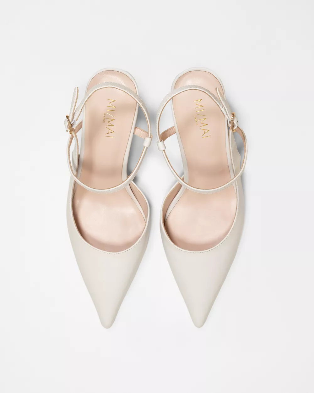 Emy White Pointy Stilettos