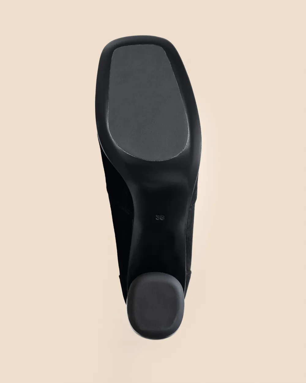 Low-heeled thigh boots Gae Low Black