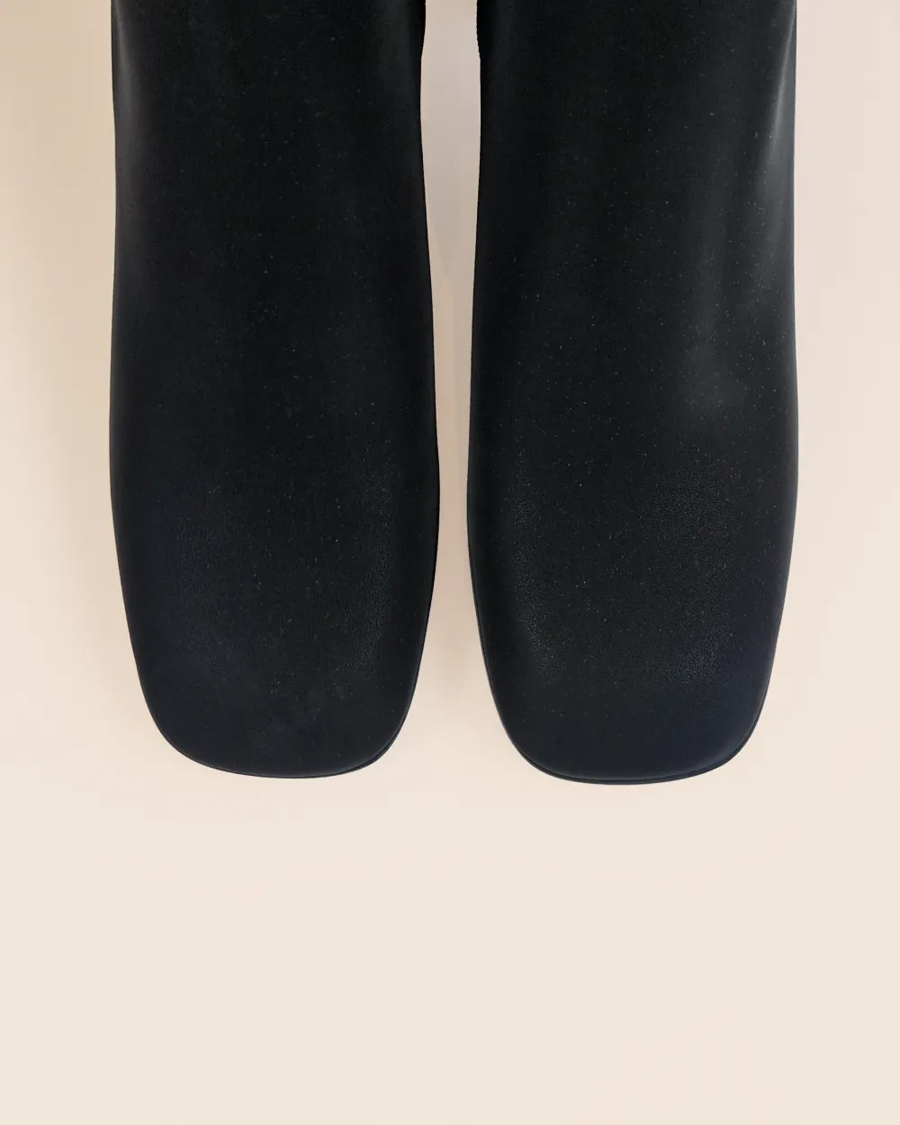 HIGH BOOTS WITH SQUARE TOES IN MAT LEATHER KRUGER HIGH BLACK MAT