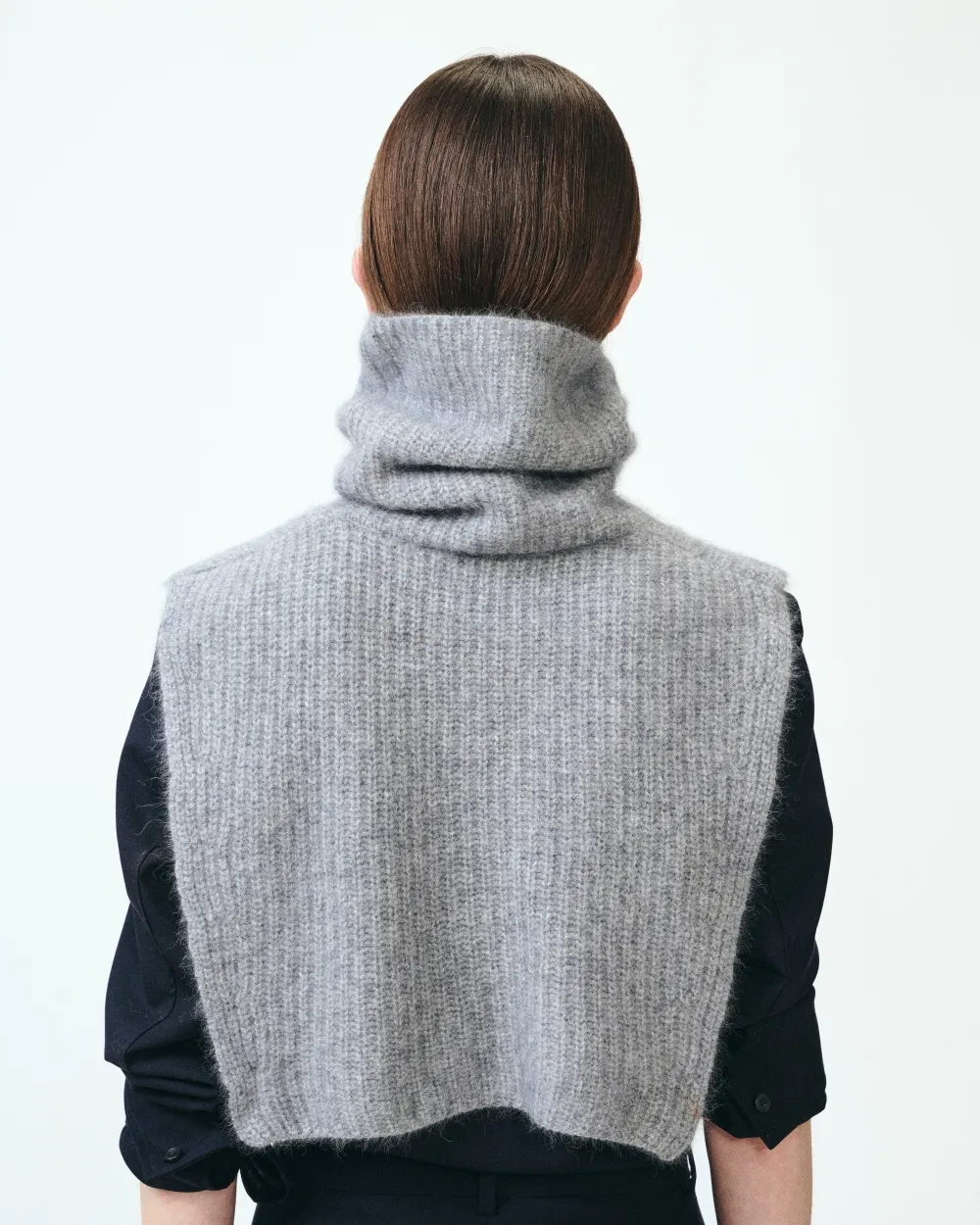 REMOVABLE RACCOON MESH COLLAR CASPER GREY