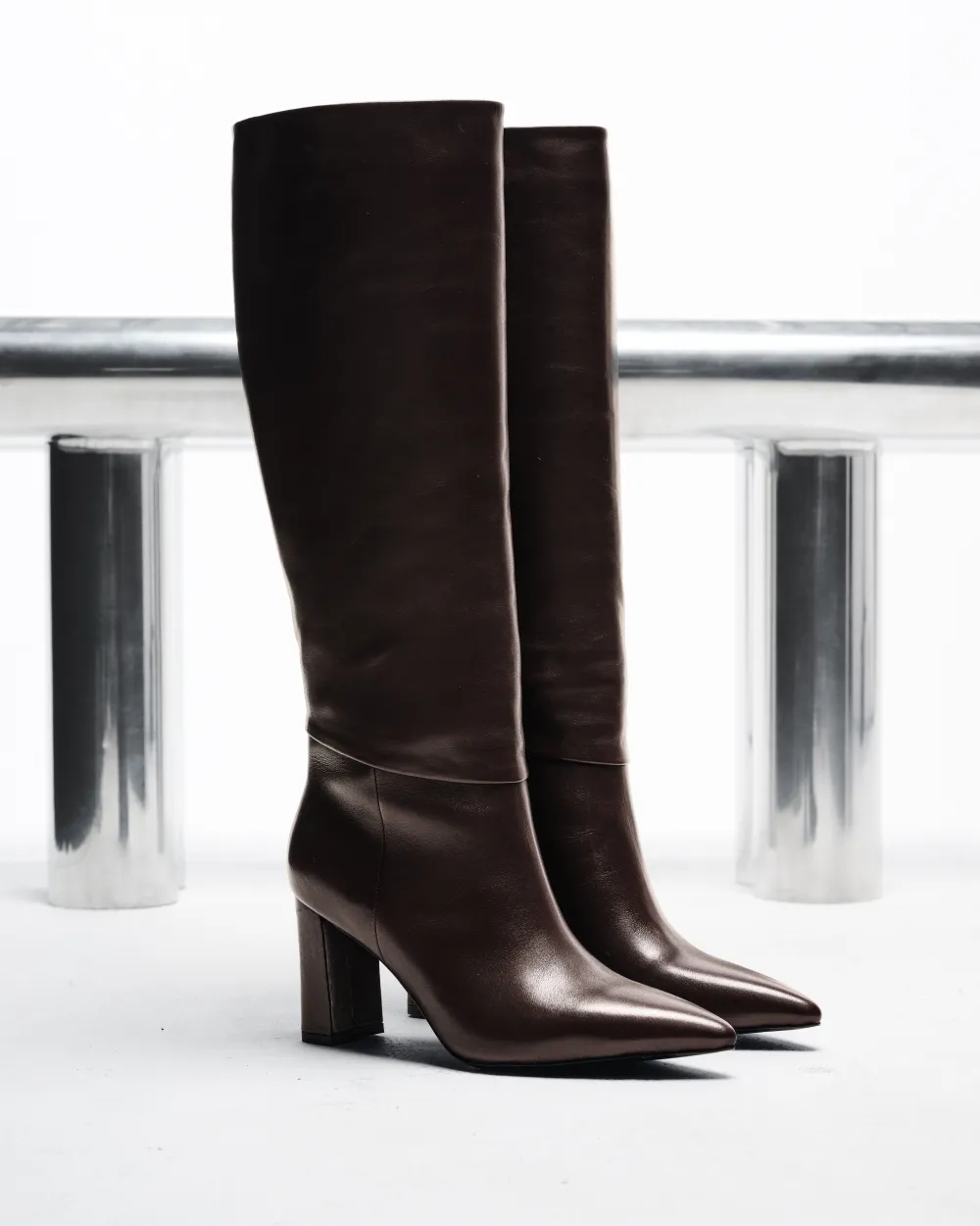 WIDE-HEELED BOOTS TRACEY CHOCOLATE
