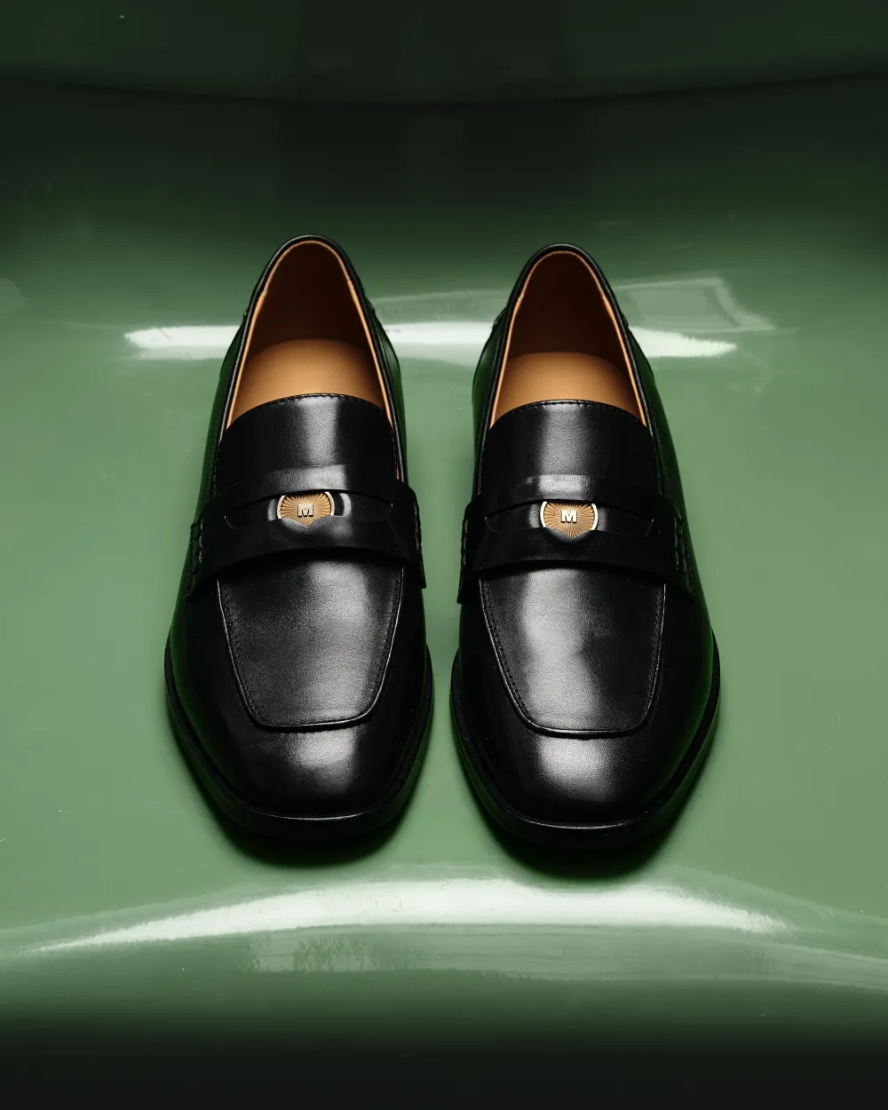 Black Loafers Luciano Penny Black