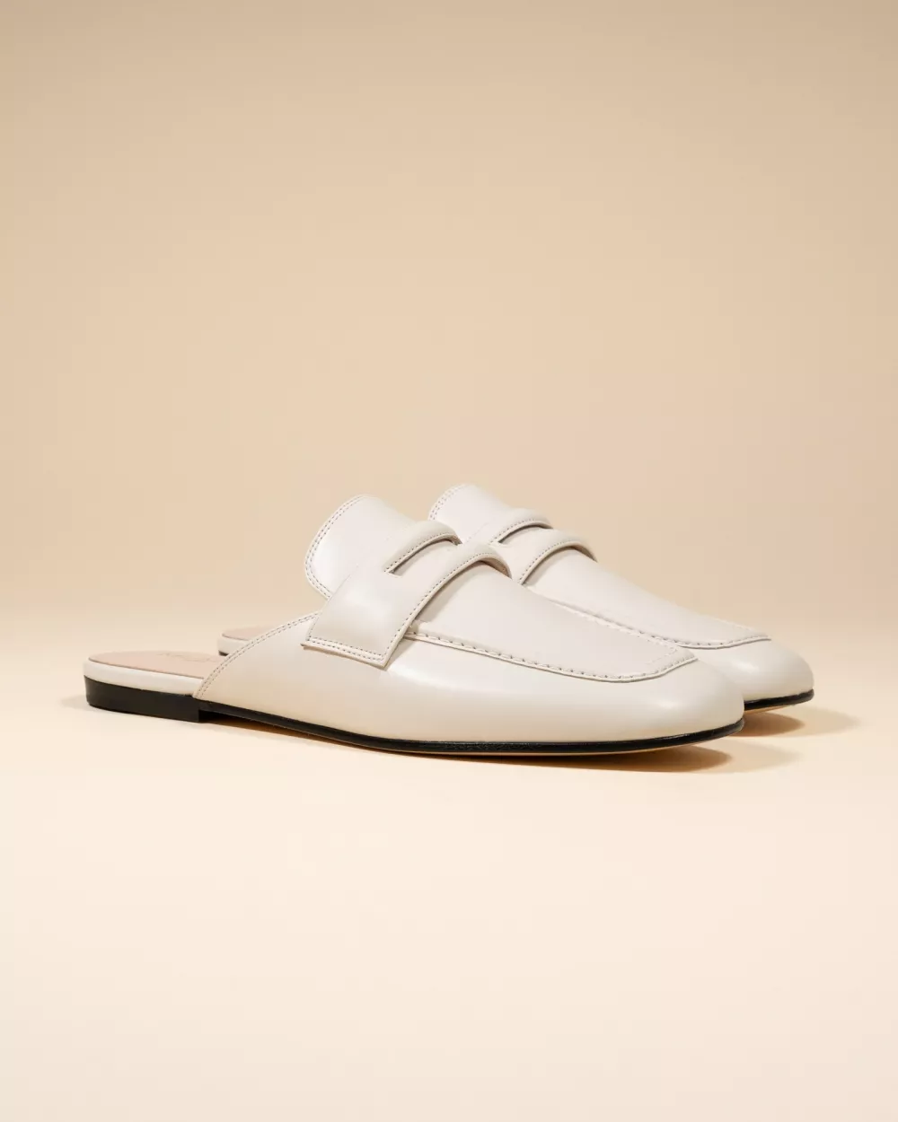 Arno White Mules