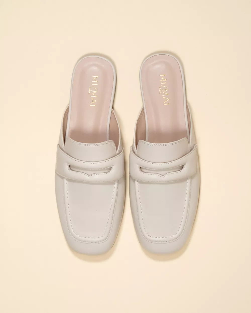Arno White Mules