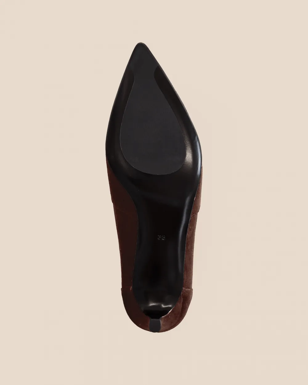 Pointed-toe heel boots Ophelia Low Chocolate