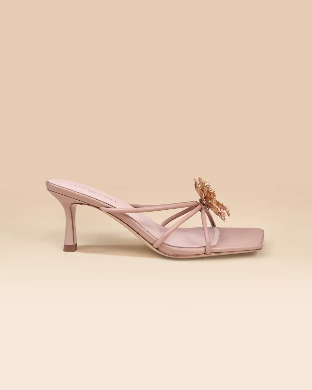 Thira Nude Strappy Mules with Interchangeable Accessories
