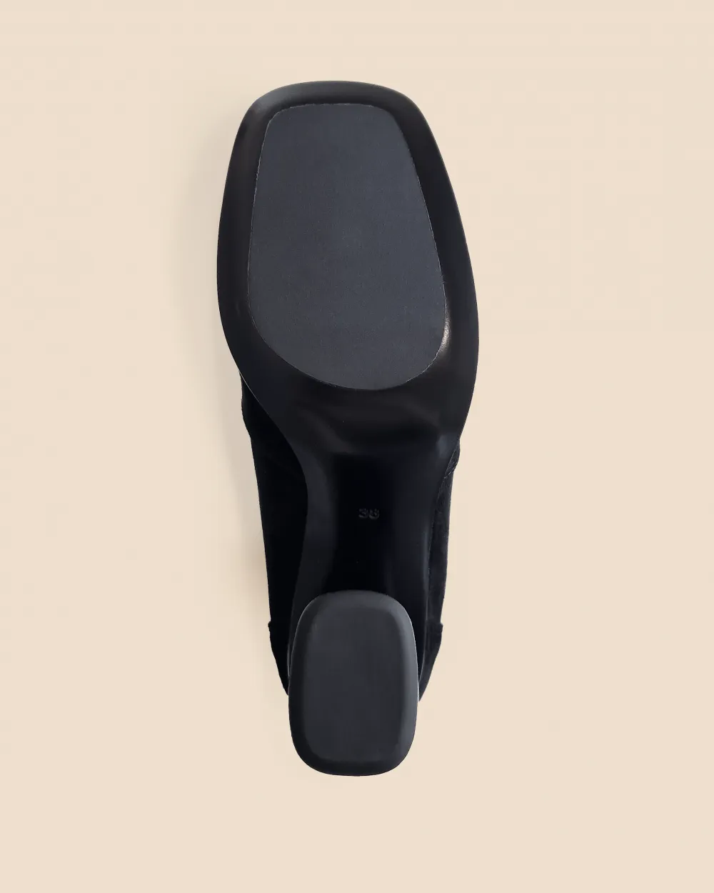 HIGH-HEELED BOOTS WITH SQUARE TOES RASMUS HIGH BLACK LAMB