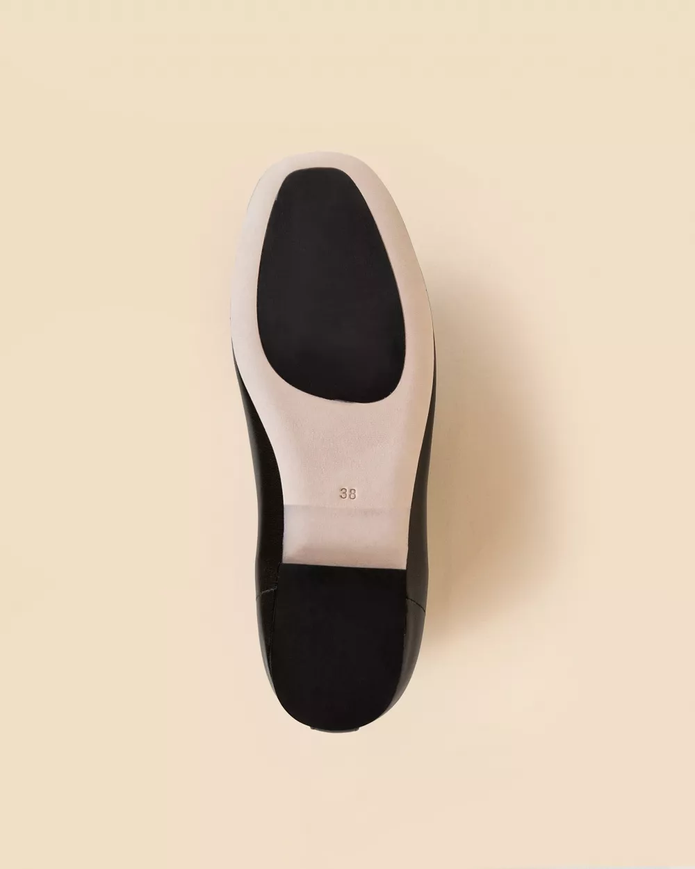 Slip-on flat black leather derby Serge Black