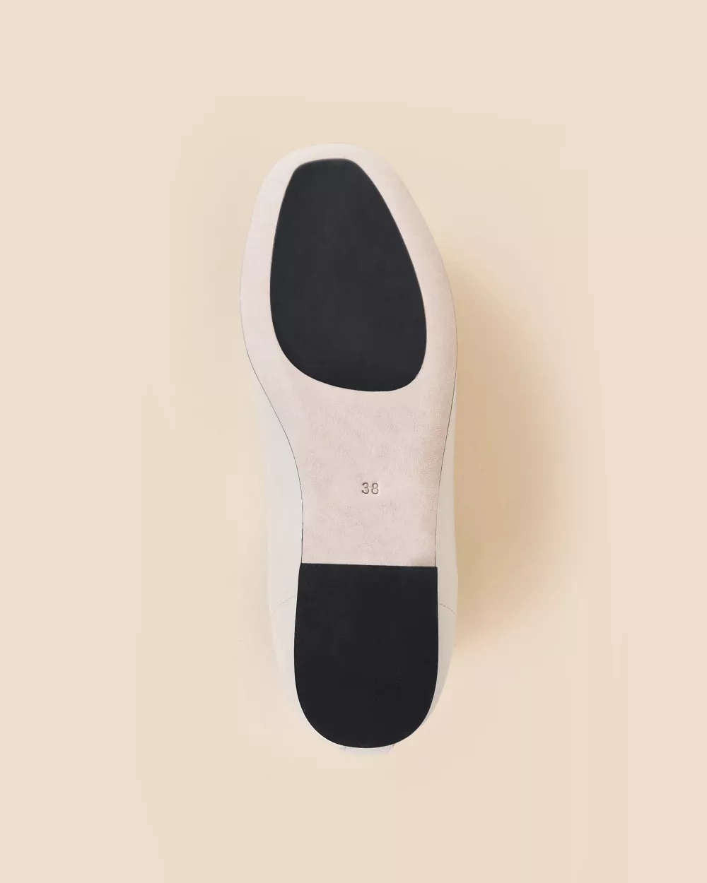 Slip-on flat derby in supple white leather Serge Off-White